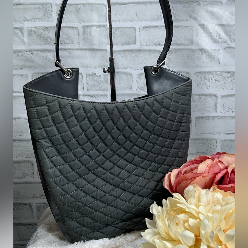 Bally Black Quilted Tote Bag